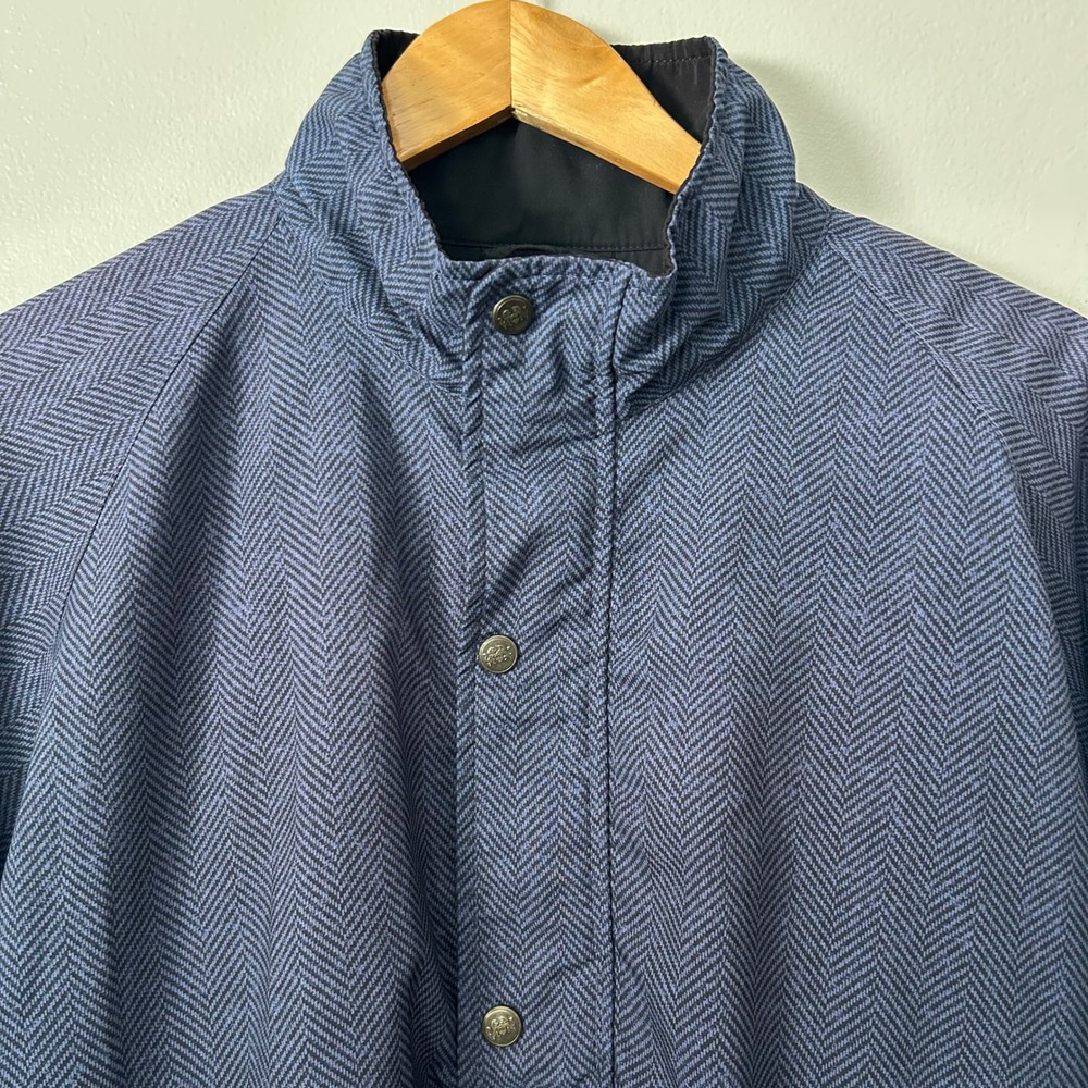 VTG Tourney Pullover Jacket Mens M Blue Gore-Tex Herringbone Golf Windbreaker